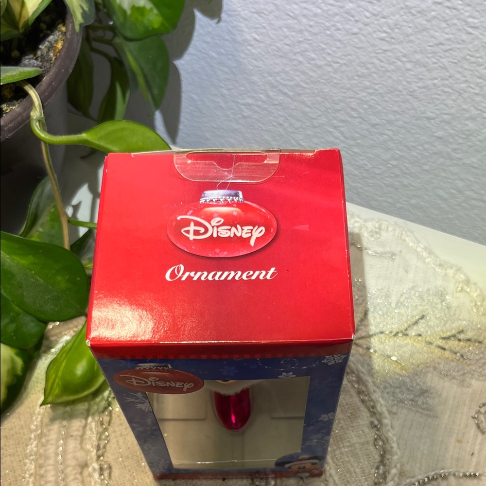 Disney Minnie Mouse Red and White Blown Glass Holiday Ornament - Picture 2 of 9